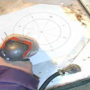 Detalje af SeaTec rustfrie inspektionsluge med 100 mm hul